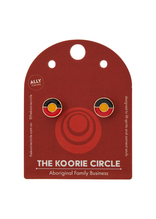 Aboriginal Circle Flag Studs