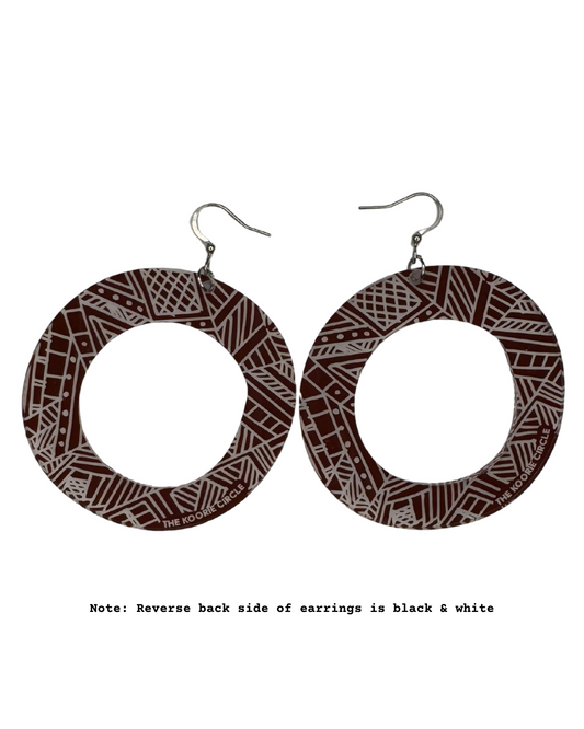 Gold Koorie Hoop Earrings