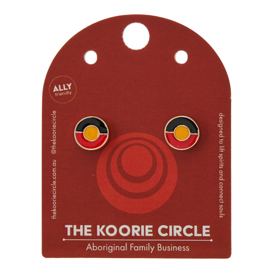 Aboriginal Circle Flag Studs