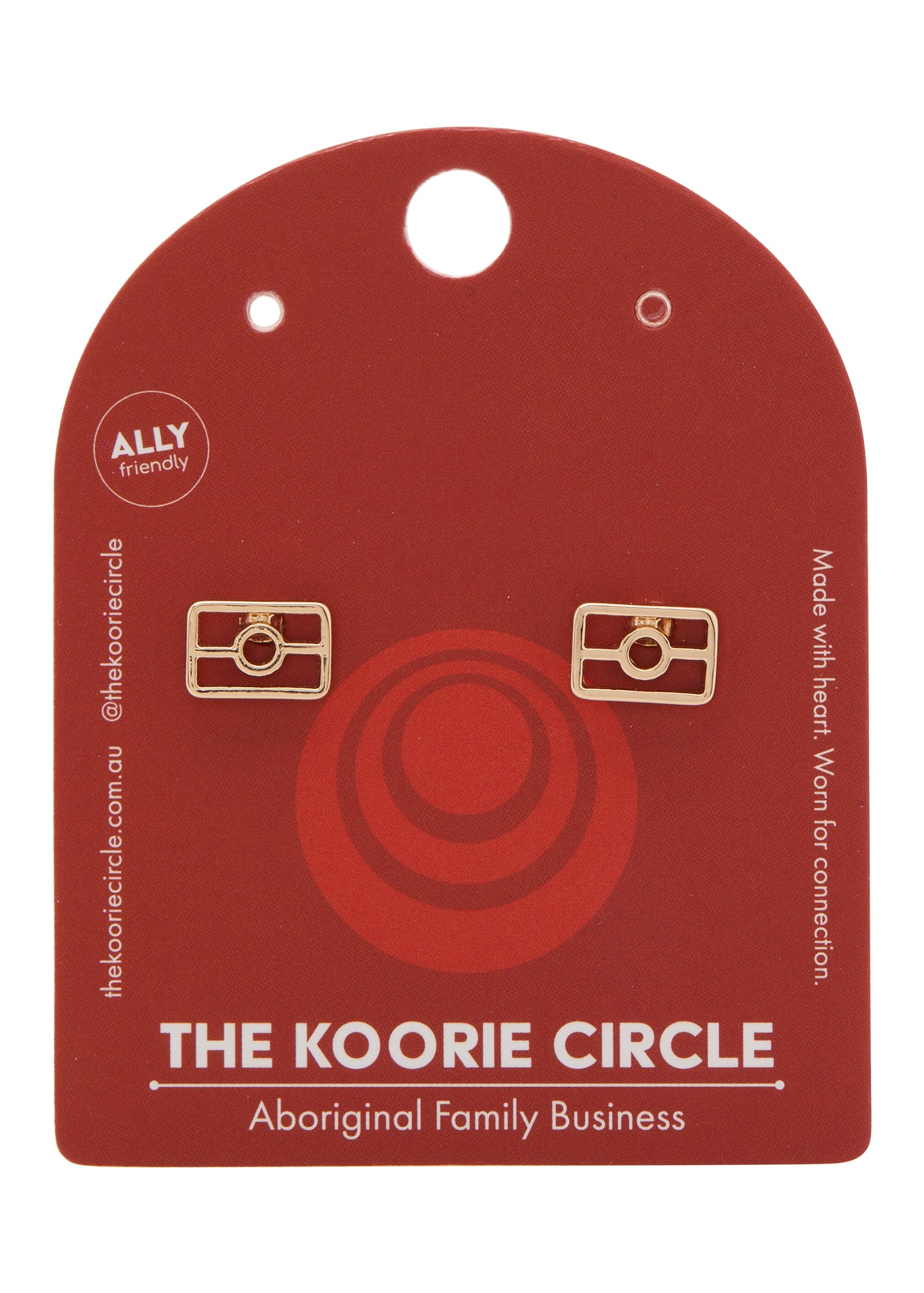 Gold Flag outline studs