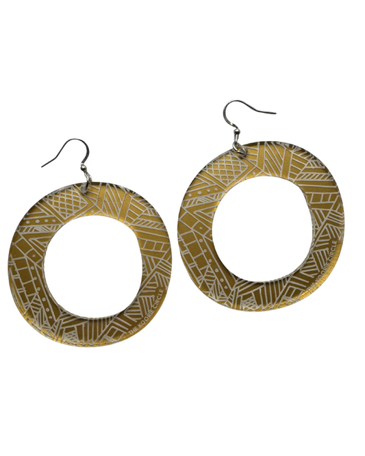 Gold Koorie Hoop Earrings